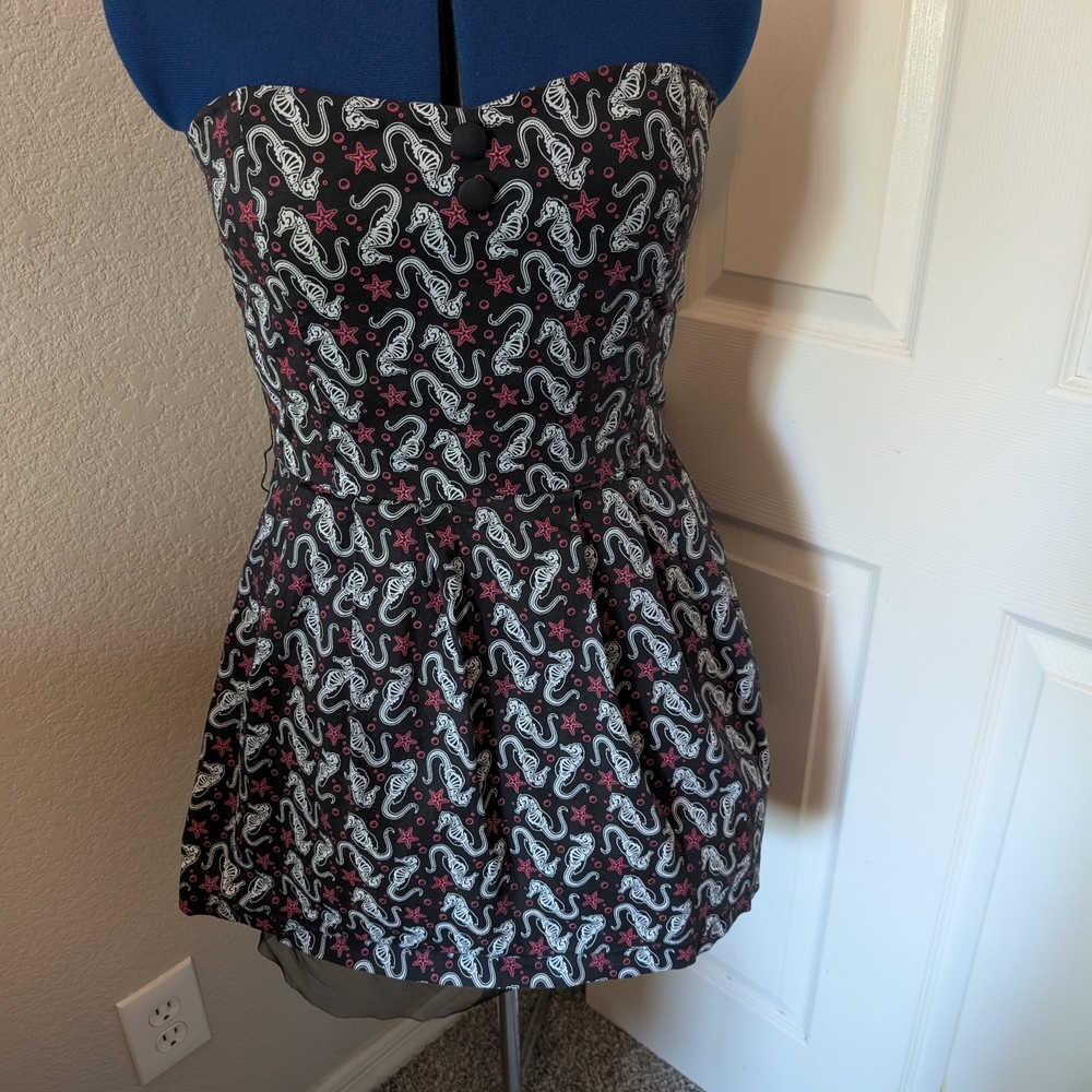 Strapless Paisley Dress